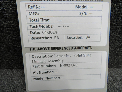 B-00273-3 Lamar Parts Solid State Dimmer Unit