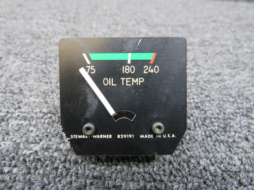 829191 Stewart-Warner Oil Temperature Indicator (Range: 75-240 Degrees)