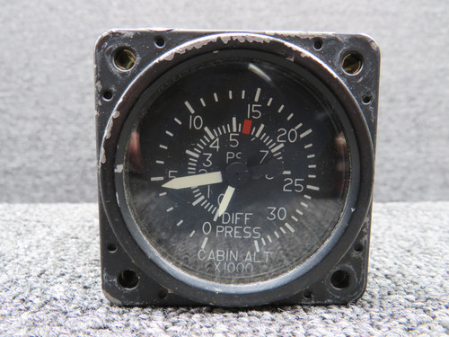 3000-J37 United Instruments Cabin Altitude Pressure Differential Indicator