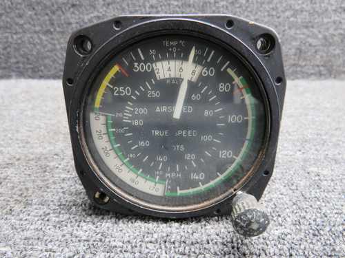 8130 United Instruments True Airspeed Indicator (Code: B. 185) (Cloudy Screen)