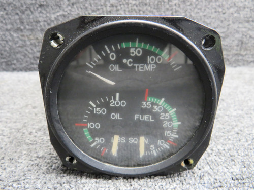 18TT600 (Alt: AN5773-2) Aircraft Institution Tri-Engine Gauge (Loose Parts)