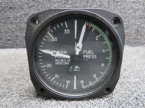 6333 United Instruments Dual Manifold Fuel Pressure Indicator (Code: H. 105)