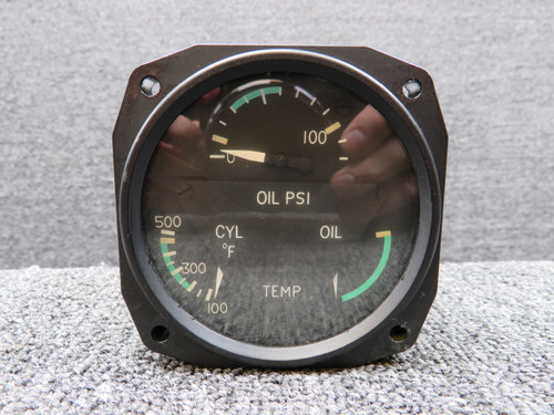 18C452-1 (Alt: C662019-0101) Aircraft Instrument Tri Engine Indicator (Faded Face)