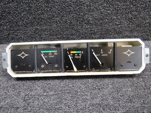 Piper PA-28-235 Oil Temp, Oil Press & Amps Instrument Cluster (Minus Face Plate)