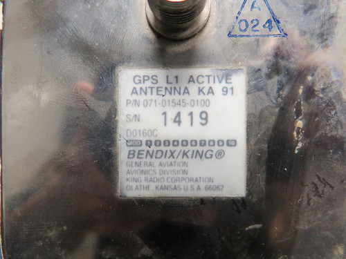 Bendix King 071-01545-0100 Bendix King KA-91 GPS L1 Active Antenna 