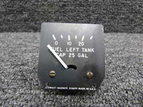 Stewart-Warner 815690 Stewart-Warner Right Fuel Tank Indicator (Scratched Face) (25 Gallon Cap) 