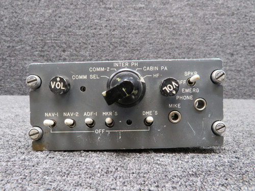  Learjet 23 Audio Panel (Worn Face and Knobs) 