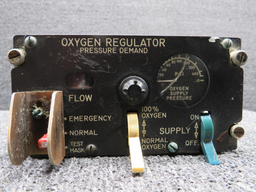 Bendix 29255-10A-A9 Bendix Oxygen Pressure Regulator and Diluter (Black) (Cracked) 