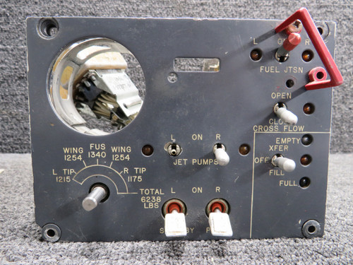 2614045-2 Learjet 35A Fuel Control Panel (Missing Switches and Indicator)