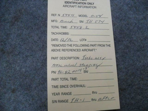 96-820014-5 Beechcraft 58 Tube Assy. Nose Wheel Steering