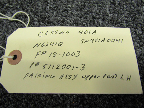 Cessna Aircraft Parts 5112001-3 Cessna 401A Fairing Upper Forward LH 