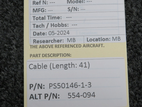 PS50146-1-3 (Alt: 554-094) Cable (Length: 41) (NOS)