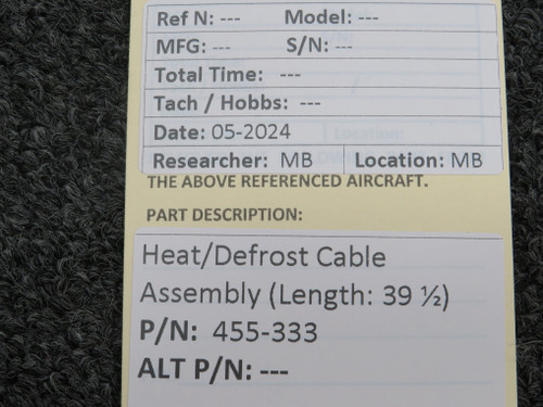 455-333 Heat-Defrost Cable Assembly (Length: 39.50 )