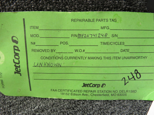 MY20741-248 Falcon Jet Line with Green Repairable Tag (Core)