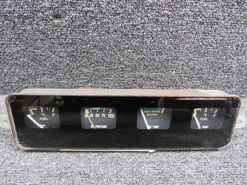 Cessna 172A Fuel and Oil Temperature Instrument Cluster Assembly