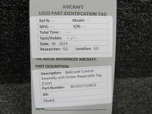 MY2027110810 Bellcrank Control Assembly with Green Repairable Tag (Core)