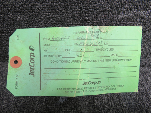 MY20-276-15 Falcon Jet Autopilot Servo Base with Green Repairable Tag (Core)