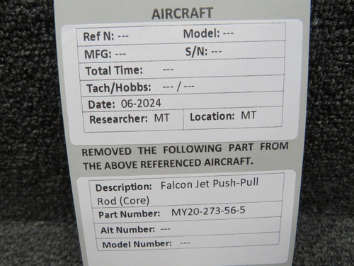 MY20-273-56-5 Falcon Jet Push-Pull Rod (Core)