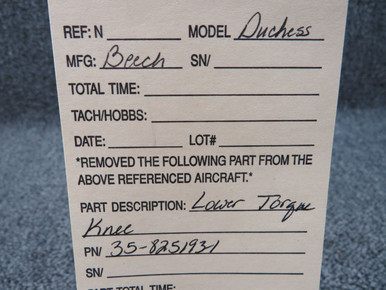 35-825193-1 Beech Beechcraft Lower Torque Knee