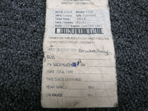 1211467-2 Cessna 210 Bracket Assembly Main Gear  RH