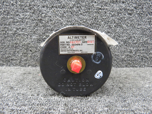 5934PA-3 United Instruments Altimeter Indicator