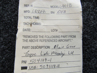 5041114-1 (Use: 5041114-11) Cessna C401B Main Gear Torque Link LH has Shaft