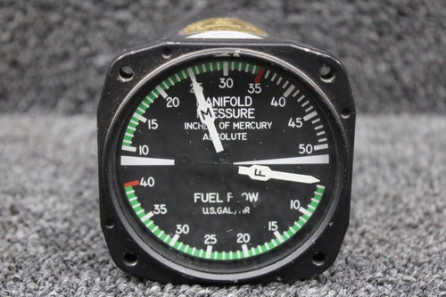 6533-1 United Instruments Manifold Pressure and Fuel Flow Indicator (SA)