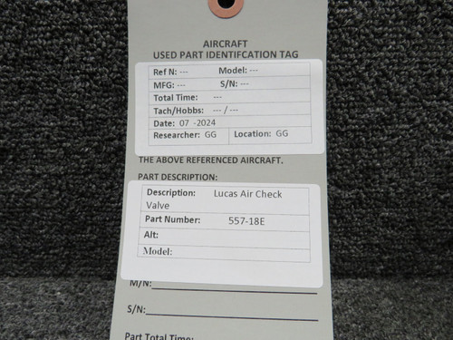 557-18E Lucas Air Check Valve