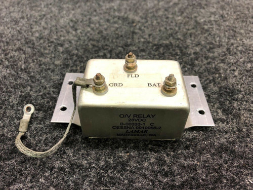 B-00333-1 (Cessna#: 9910068-2) Cessna 310Q Lamar Over Voltage Relay (V: 9-33)