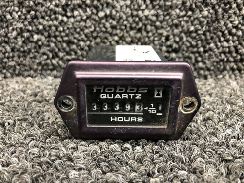 85094 Robinson R44II Quartz Hobbs Meter Gauge (Hours: 3339.30) (Volts: 12-60)