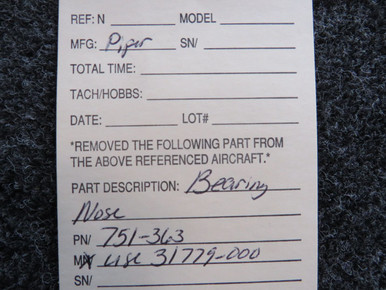 751-363 (Use: 31779-000) Piper Bearing Nose (JC)