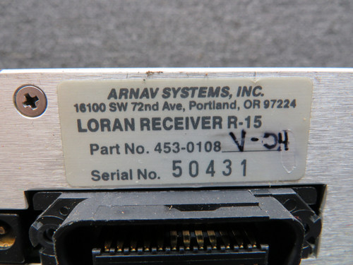 453-0109V-24 Arnav Systems R-15 Loran Receiver with Modifications For Sale