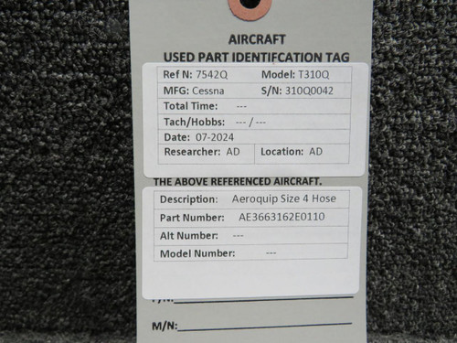 Aeroquip AE3663162E0110 Aeroquip Size 4 Hose 