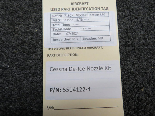 Does Not Apply 5514122-4 Cessna De-Ice Nozzle Kit RH 