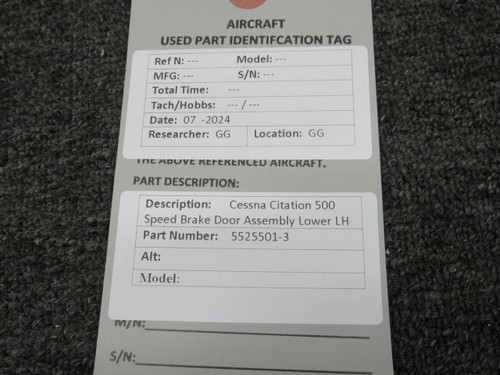 5525501-3 Cessna Citation 500 Speed Brake Door Assembly Lower LH