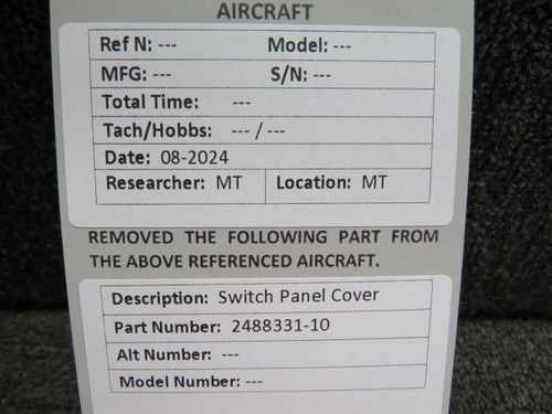 2488331-10 Switch Panel Cover