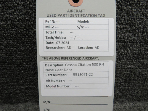5513071-22 Cessna Citation 500 Nose Gear Door RH