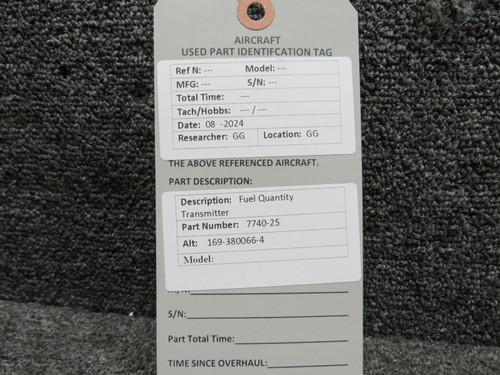 7740-25 (Alt: 169-380066-4) Fuel Quantity Transmitter