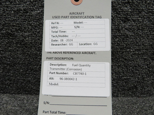 CB7740-1 (Alt: 96-380042-1) Fuel Quantity Transmitter (Corrosion)