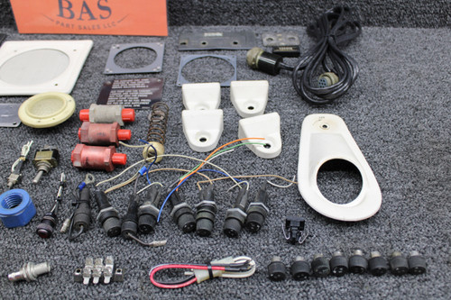 Cessna T303 Goodie Bag with Switches, Placards, Fuses, Lights, etc