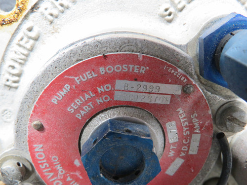 RG12670E Romec Fuel Booster Pump (Volts: 28, Amps: 9.5)