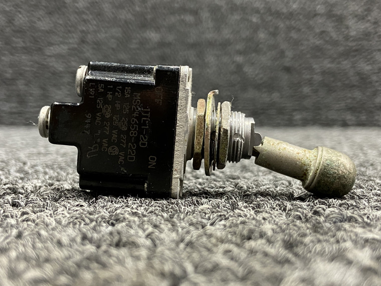 1TL1-2D (Alt: MS24658-22D) Honeywell Two Position Toggle Switch