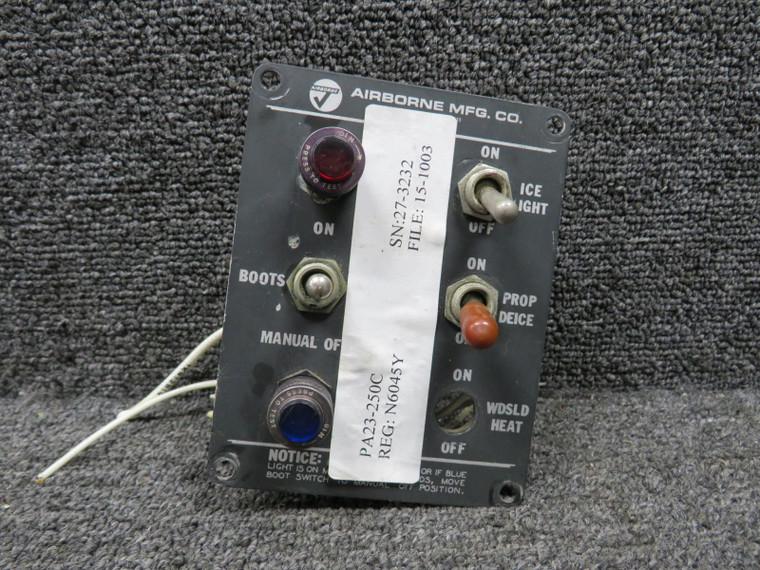 1E6-1-11R Airborne De-Icing Control Panel (Minus Switch)