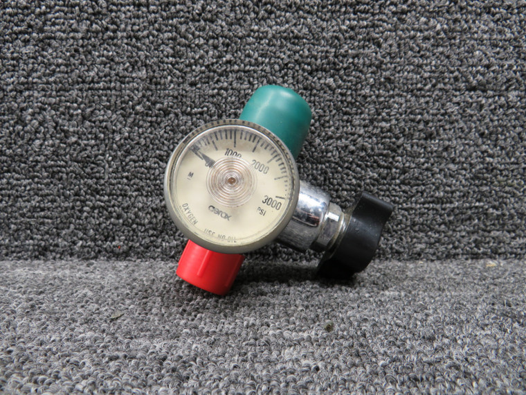 3196 Sherwood Oxygen Tank Regulator Valve Assembly w Pressure Indicator
