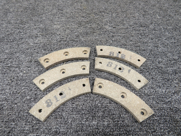 312 Airborne Brake Lining Assembly Set of 6 (New Old Stock)