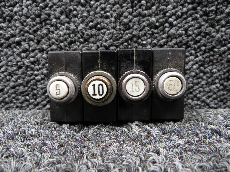 Wood Electric Circuit Breaker Set of 4 (Amps: 5,10,15,20)