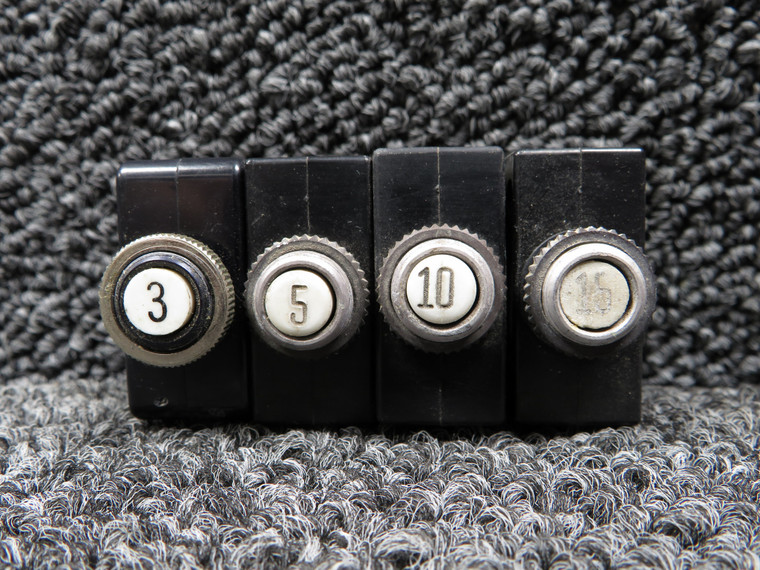 Wood Electric Circuit Breaker Set of 4 (Amp: 3,5,10,15)