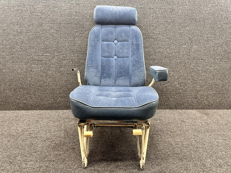 5014000-1 Cessna 411 Passenger Forward Facing Seat with Headrest (Rails: 12.75”)