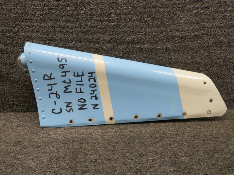 169-640000-89 Beechcraft C24R Rudder Tip Assembly with Light (Striped)