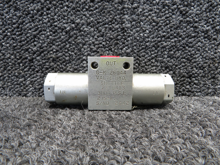 26044 (Alt: 2SV0413) Gar-Kenyon Hydraulic Shuttle Valve (3000 PSI)